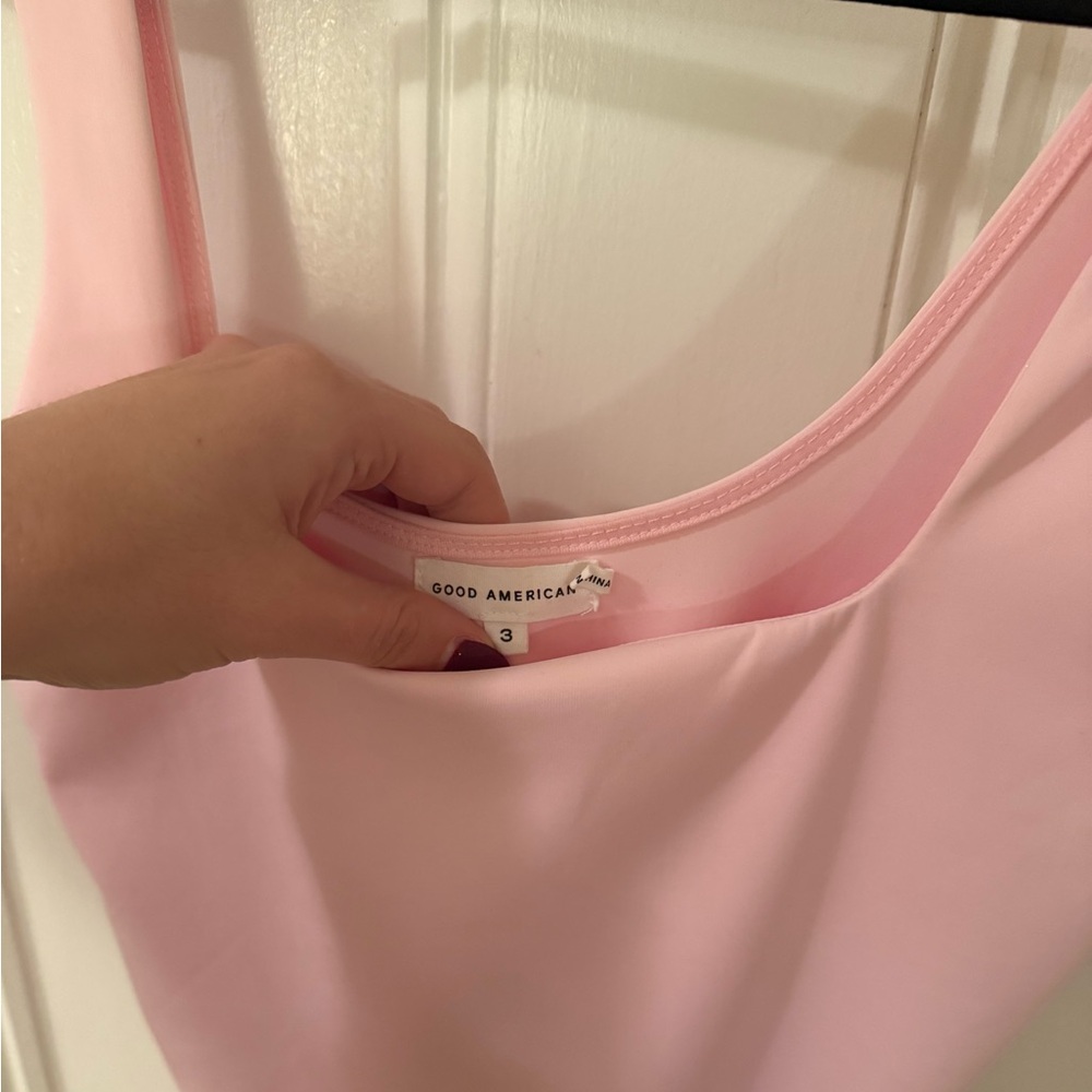 Good American Pink Tank Bodysuit